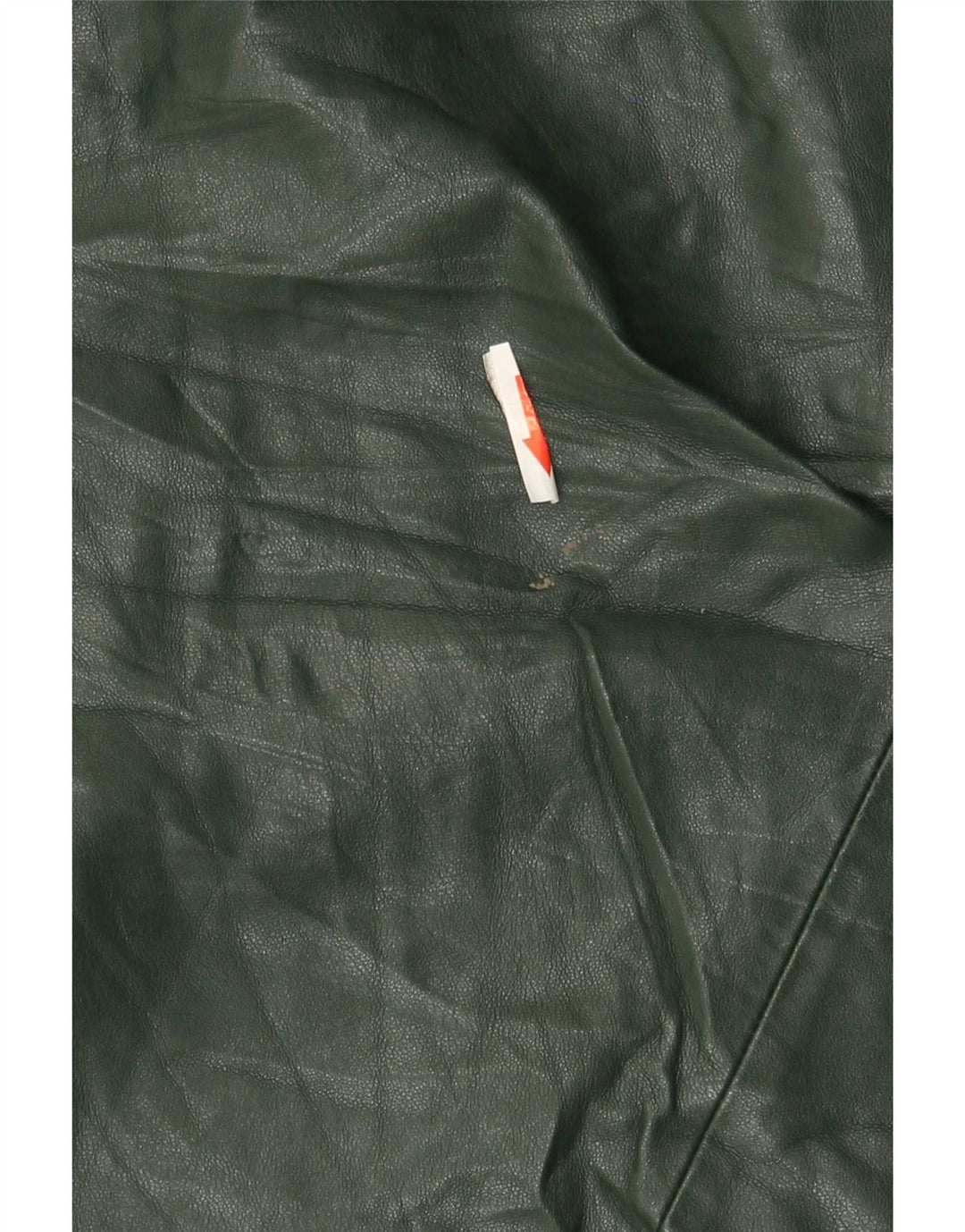 Zara Top De Un Hombro De Piel Sintética Para Mujer UK 42 Poliuretano Verde Medio