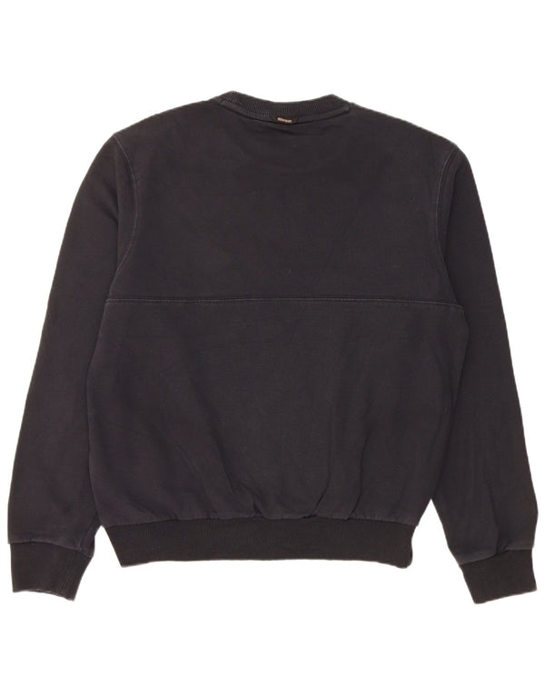 Napapijri Hombre Sudadera Gráfica Jumper Large Algodón Negro