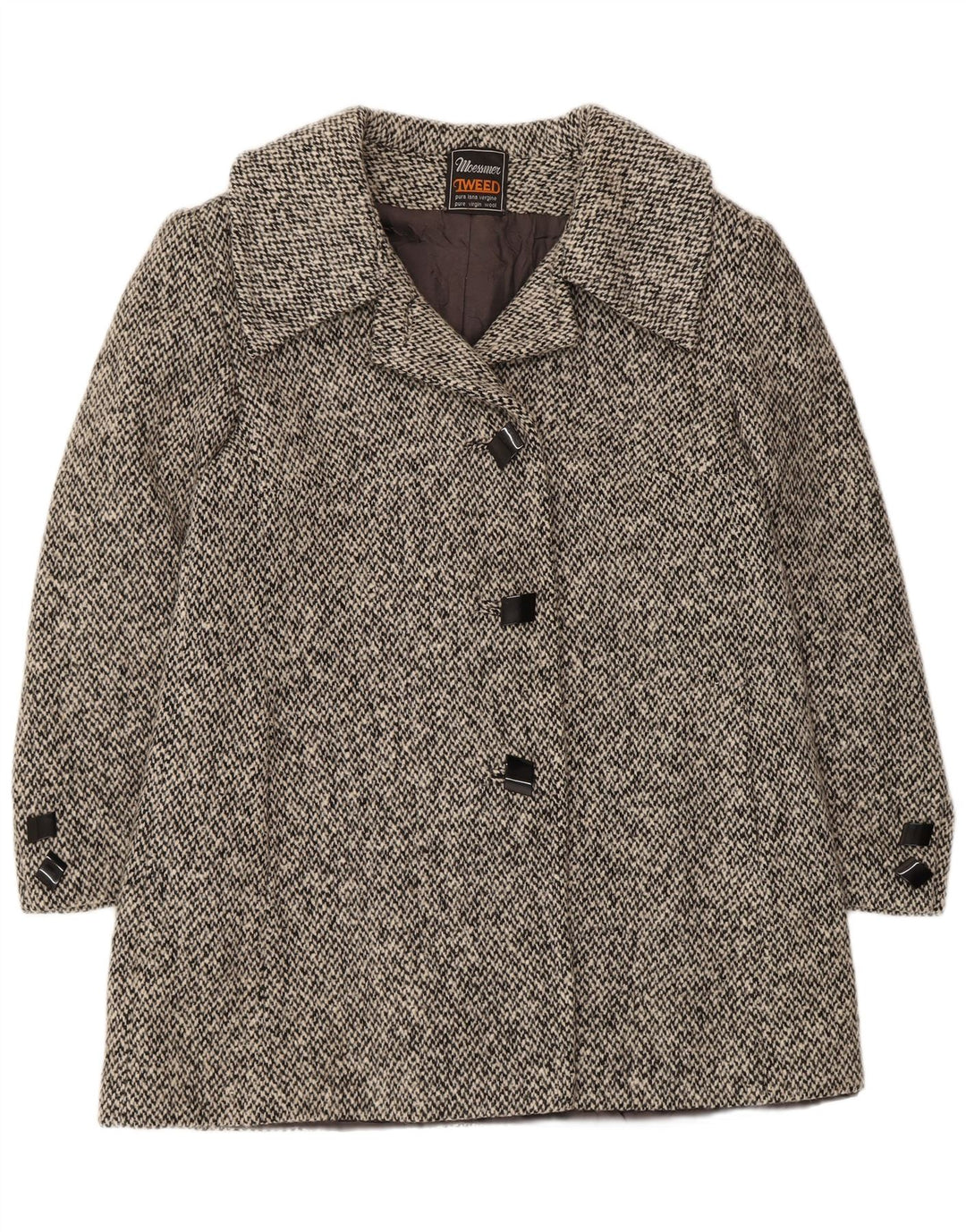 Moessmer Chaquetón para mujer UK 44 Lana virgen gris medio