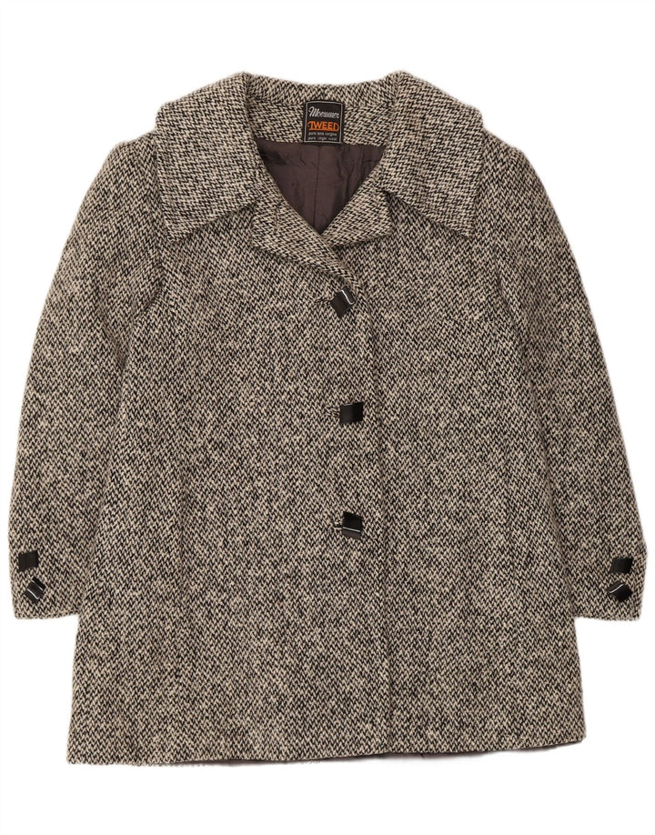 Moessmer Chaquetón para mujer UK 44 Lana virgen gris medio