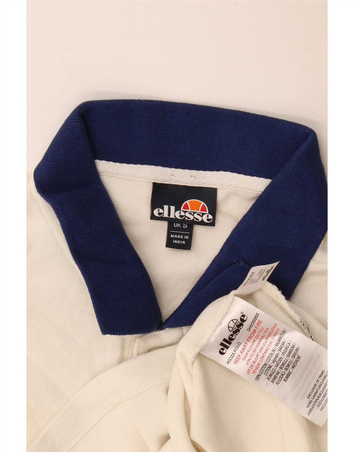Polo Ellesse Hombre Pequeño De Algodón Blanco Roto