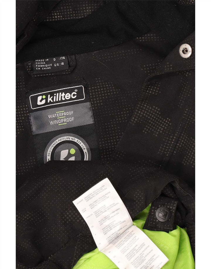 Killtec Chubasquero con capucha para niño 15-16 años Negro Poliéster