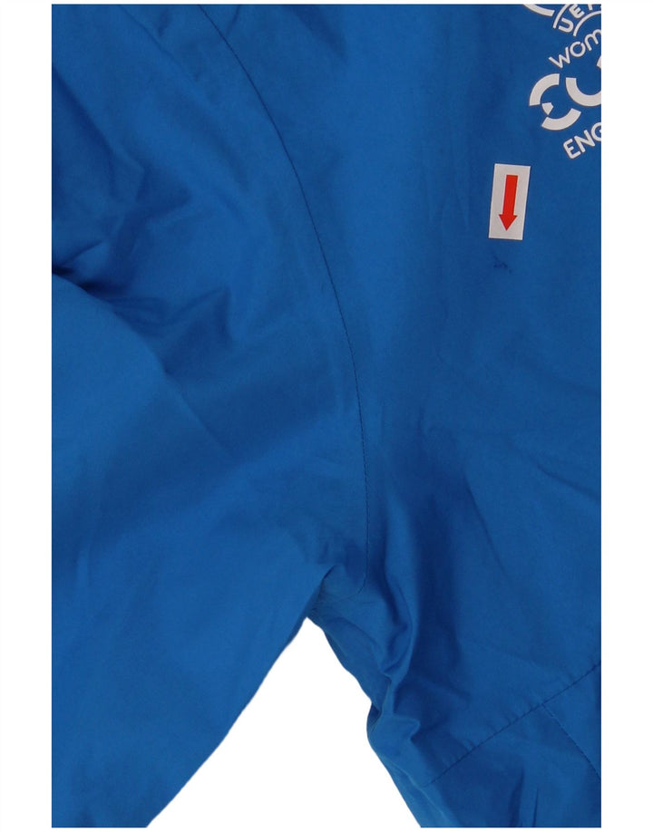 Adidas Chaqueta impermeable con capucha gráfica para hombre UK 34 XS Poliéster azul