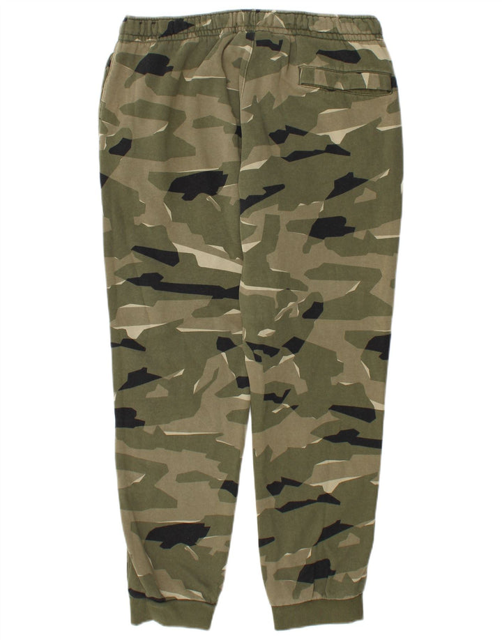 Nike Pantalones de chándal para Hombre Joggers Large Verde Camuflaje Algodón