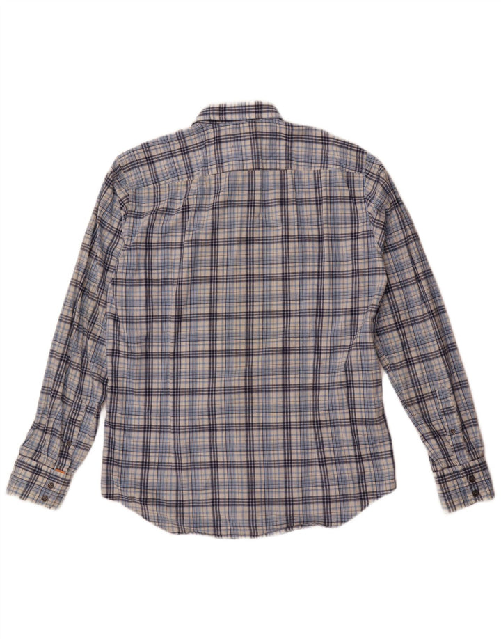 Camisa Hugo Boss Hombre Algodón A Cuadros Azul Grande