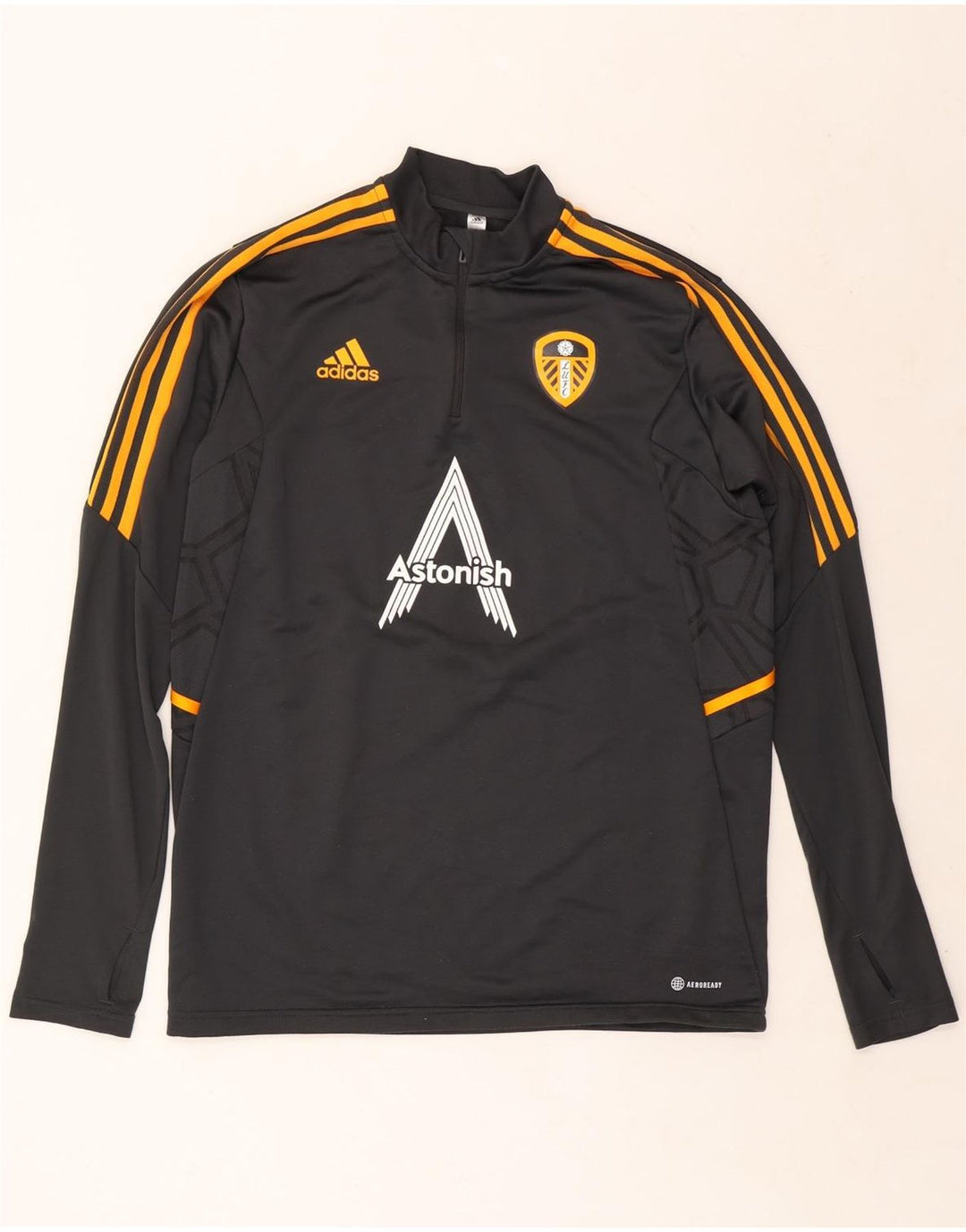 Adidas Hombre Leeds United FC Graphic Pullover Chándal Top Grande Gris