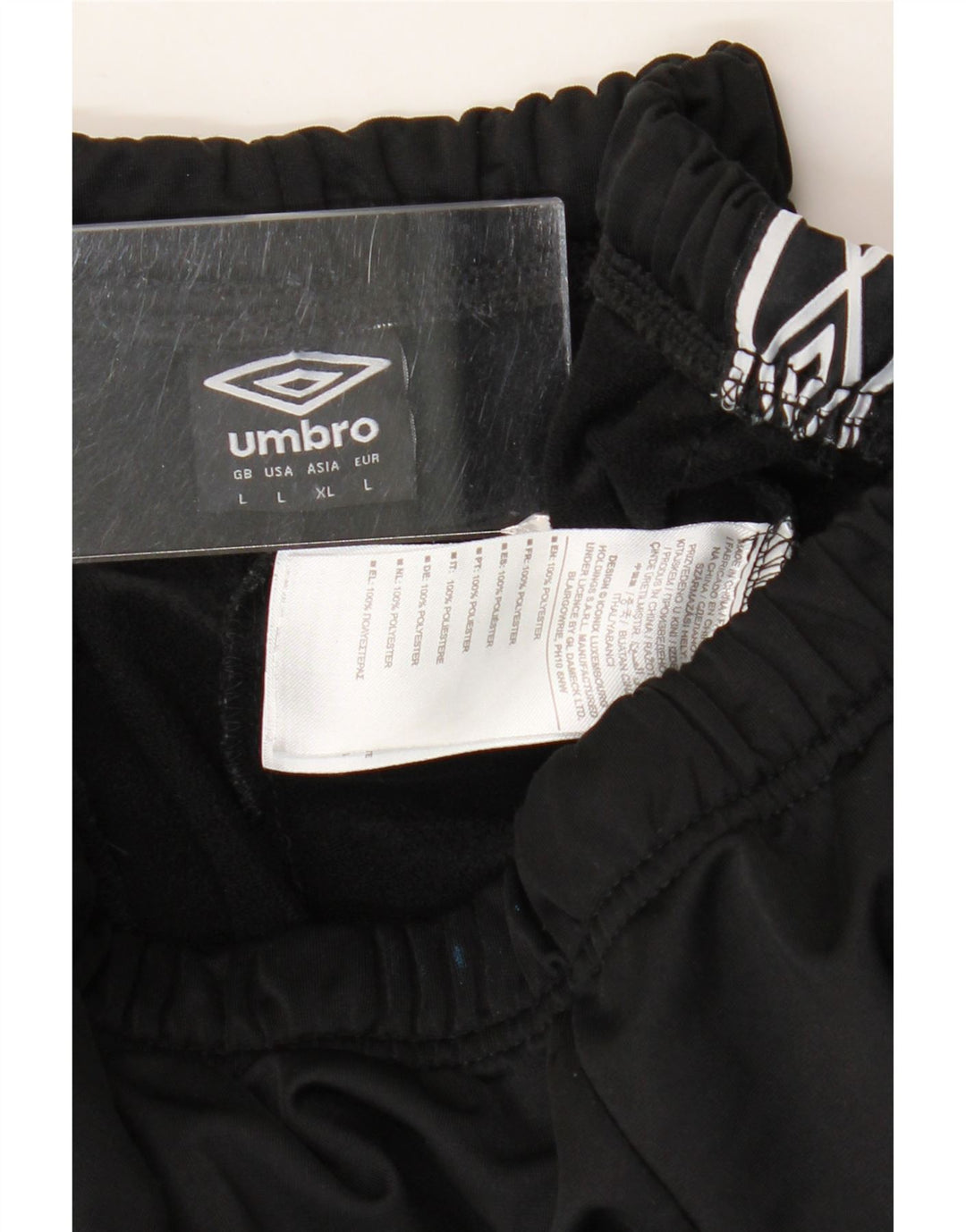 Umbro Mens Graphic Sport Shorts Grande Poliéster Negro