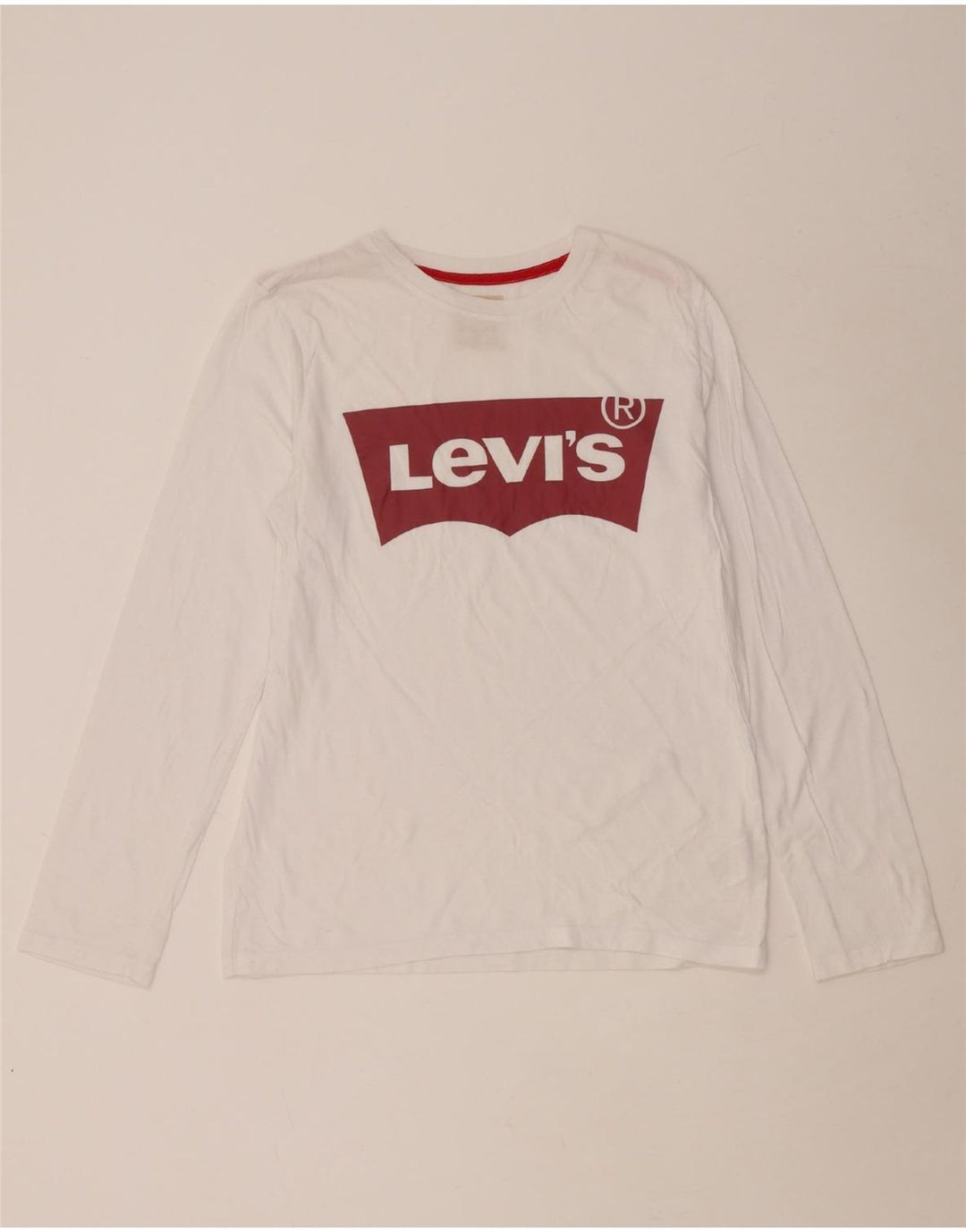 LEVI'S Camiseta gráfica para niño manga larga 15-16 años Blanco Algodón
