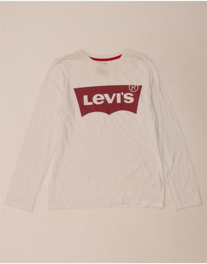 LEVI'S Camiseta gráfica para niño manga larga 15-16 años Blanco Algodón