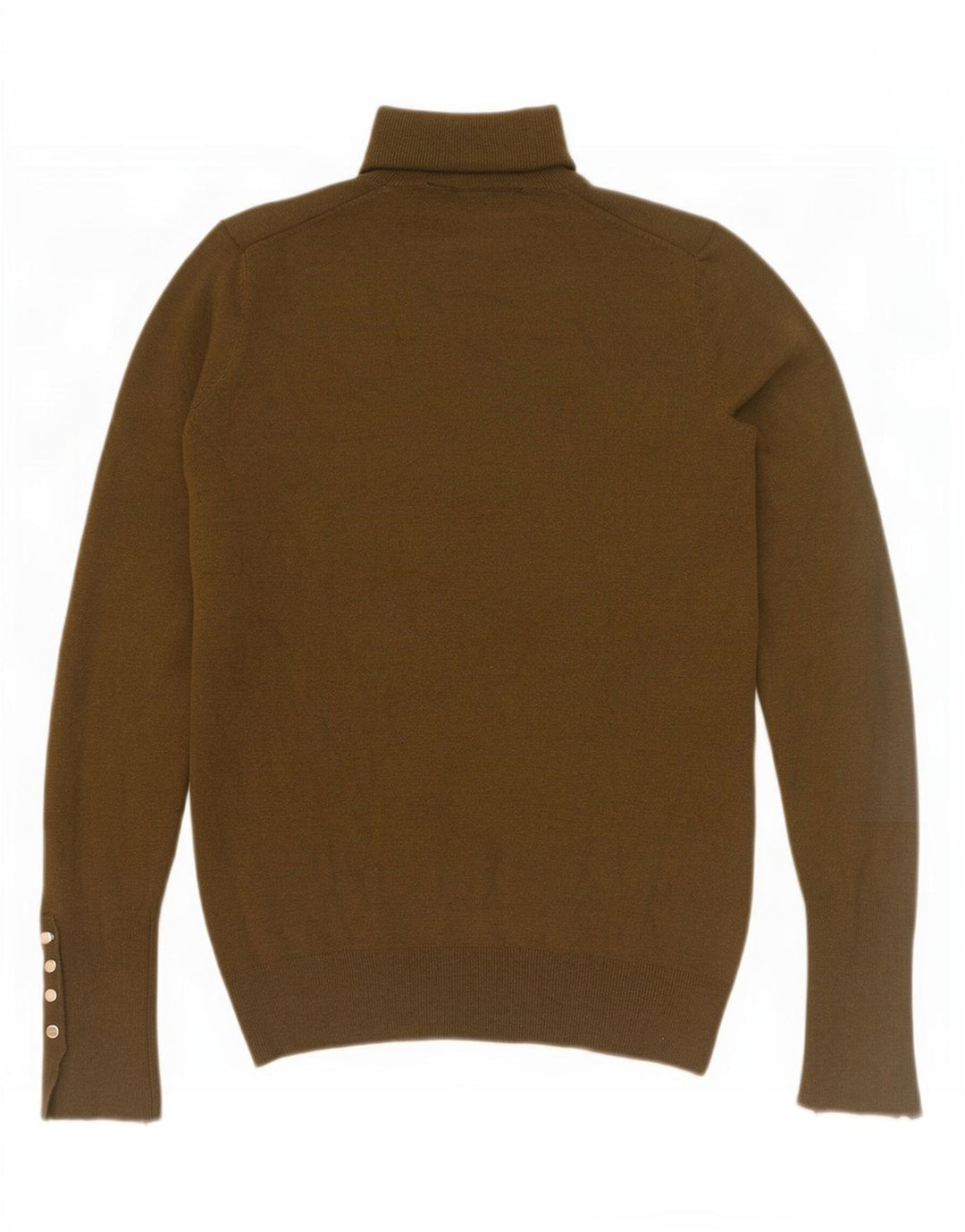 Zara Mujer Roll Neck Jumper Sweater UK 10 Small Caqui
