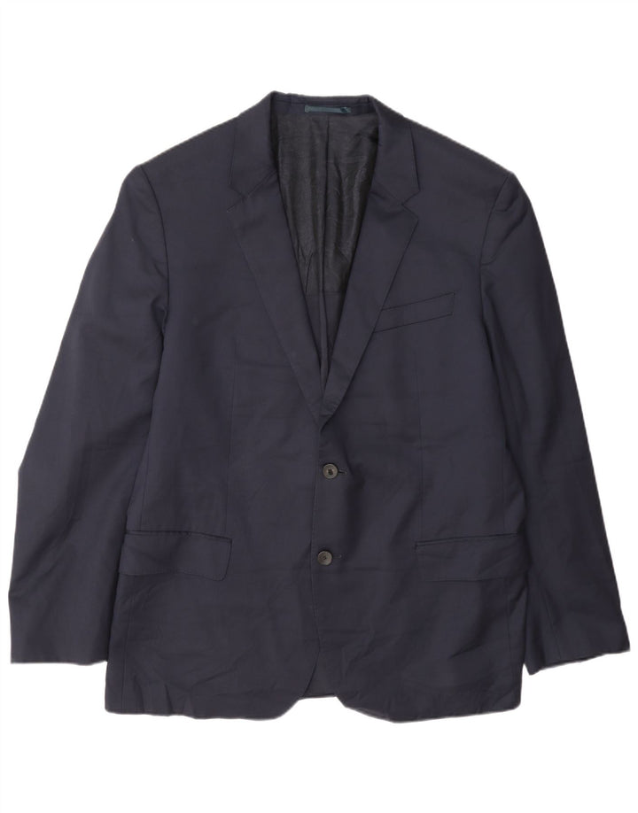 Hugo Boss Chaqueta tipo blazer de 2 botones para hombre EU 56 3XL Lana azul marino