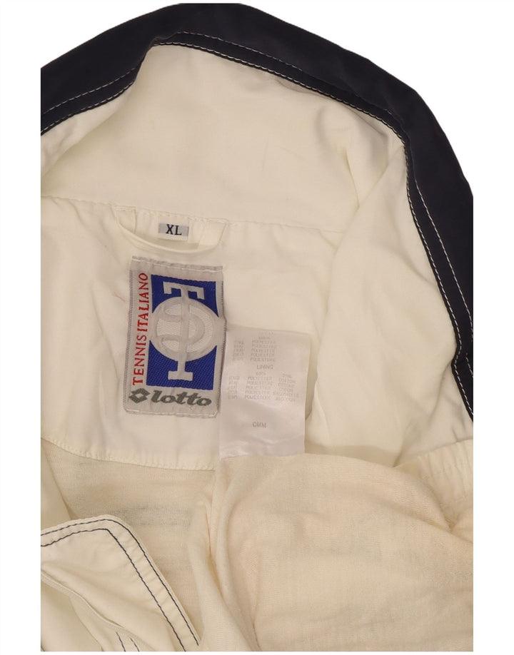Lotto Mens Graphic Chándal Top Chaqueta XL Blanco Colorblock Poliéster