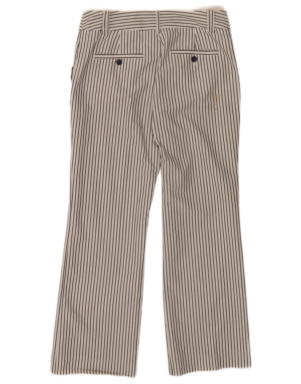 Zara Pantalón De Traje Recto Para Mujer EU 38 Small W28 L29 Black Pinstripe