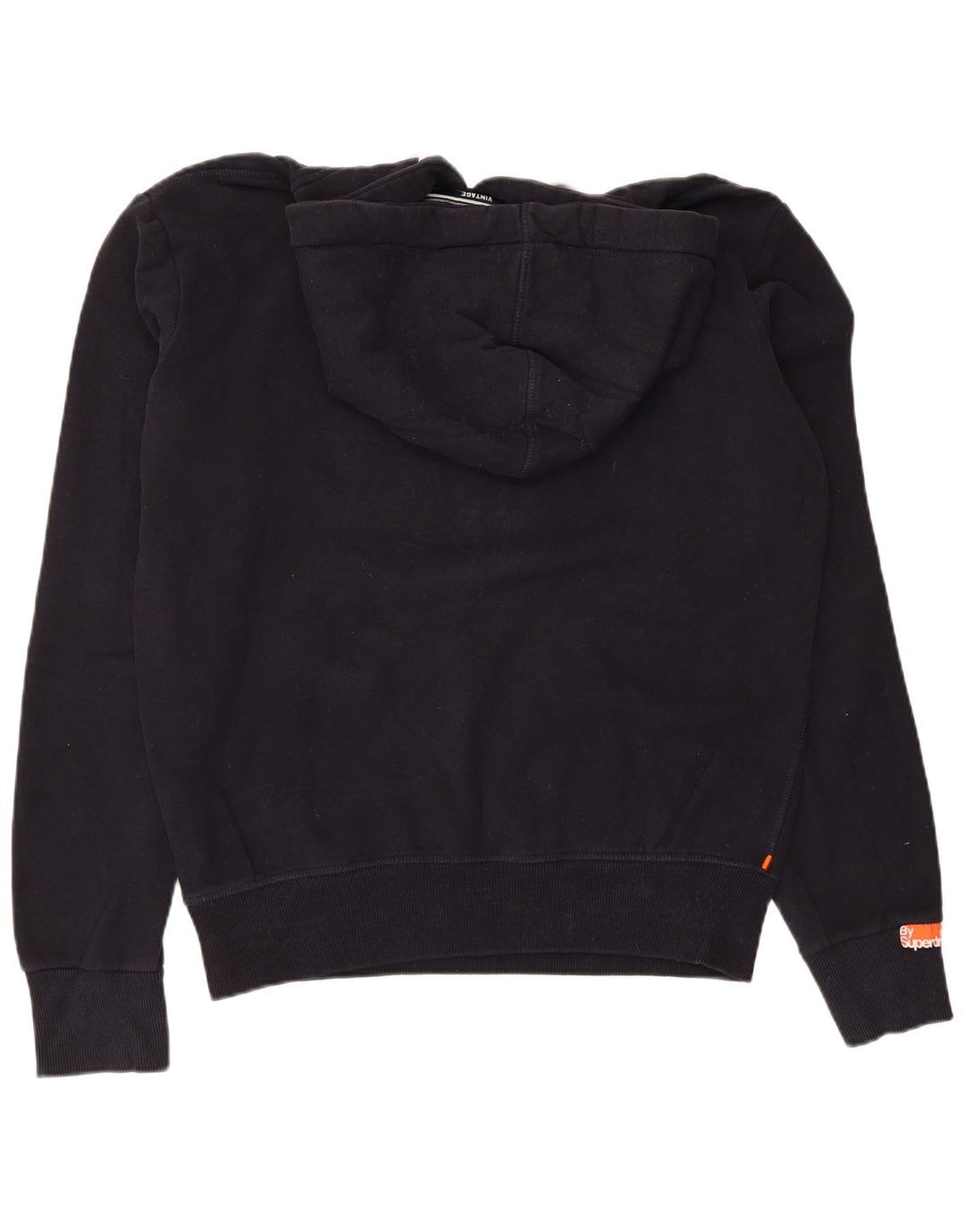 SUPERDRY Jersey con capucha gráfica para hombre Algodón negro mediano