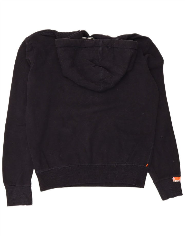 SUPERDRY Jersey con capucha gráfica para hombre Algodón negro mediano