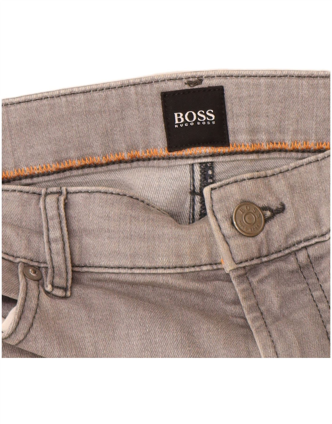 Vaqueros Hugo Boss Hombre Rectos W36 L30 Algodón Gris