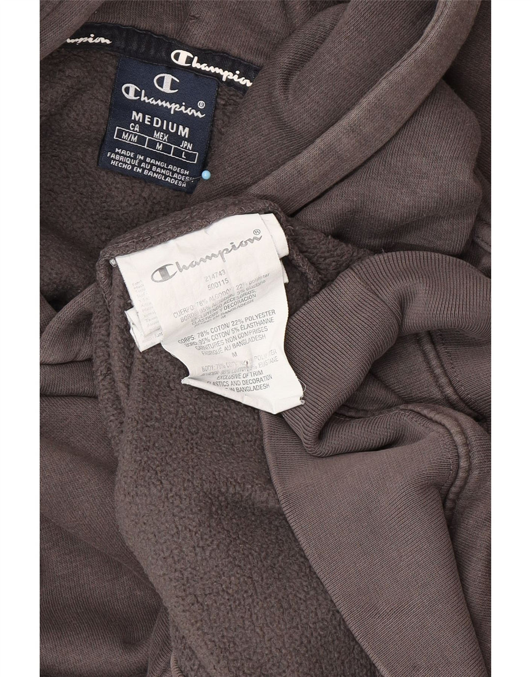 CHAMPION Jersey con capucha gráfica para hombre de algodón gris medio