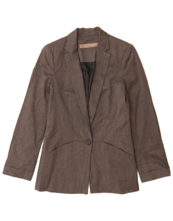 Zara Chaqueta tipo blazer con 1 botón para hombre UK 10 Small Grey