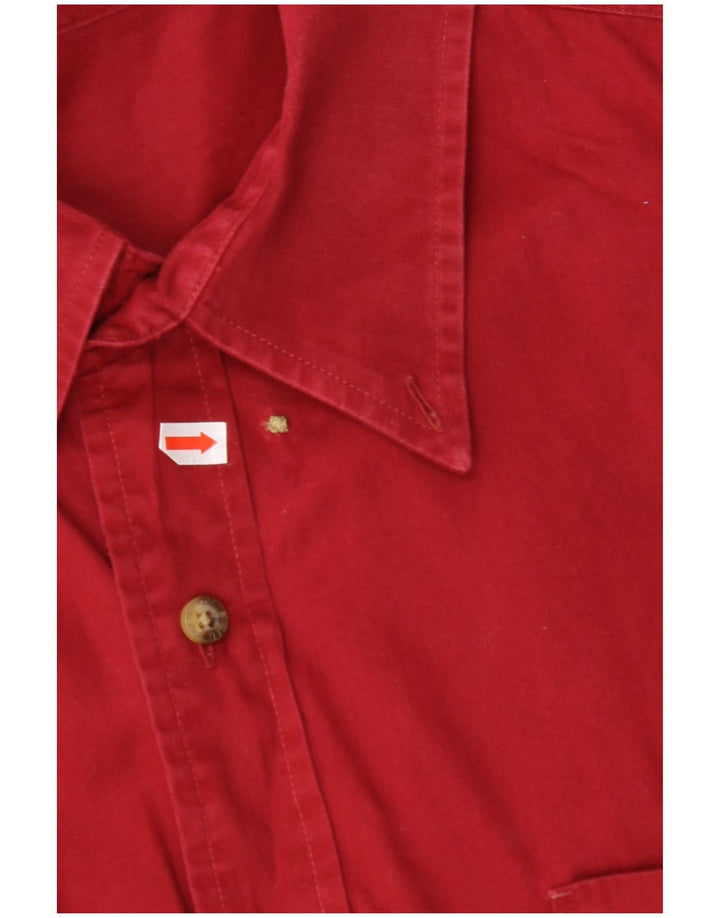 EDDIE BAUER Camisa Hombre XL Algodón Rojo
