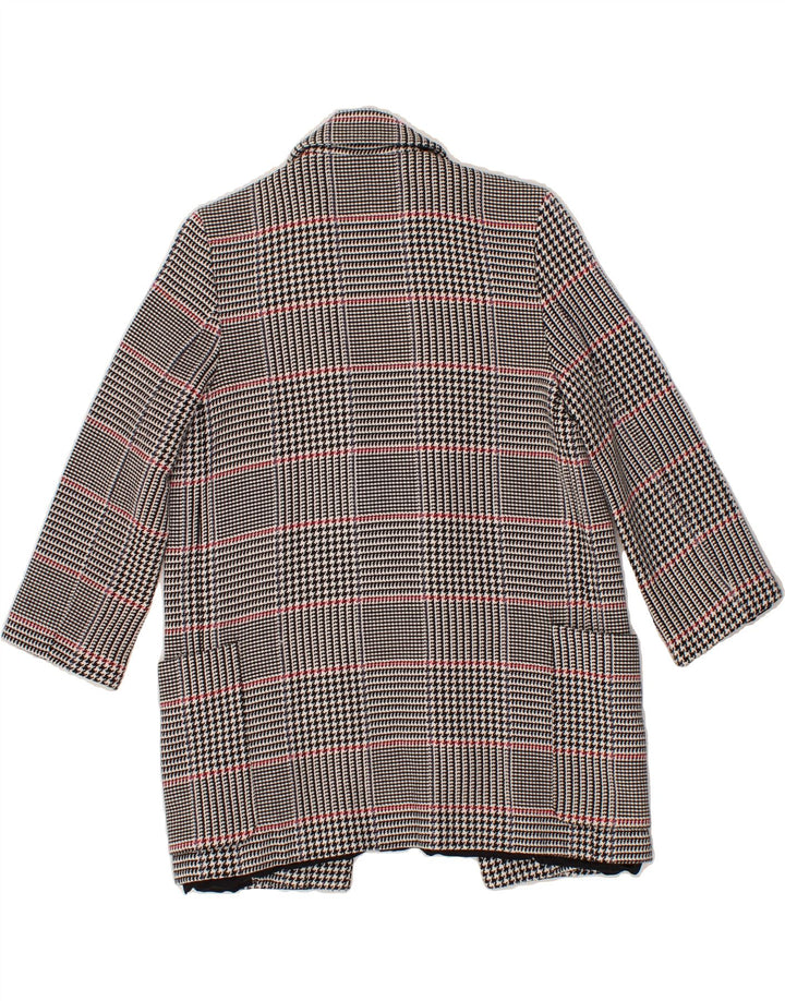 ZARA Womens Open Blazer Jacket UK 6 XS Grey Houndstooth Vintage Zara and Second-Hand Zara from Messina Hembry 