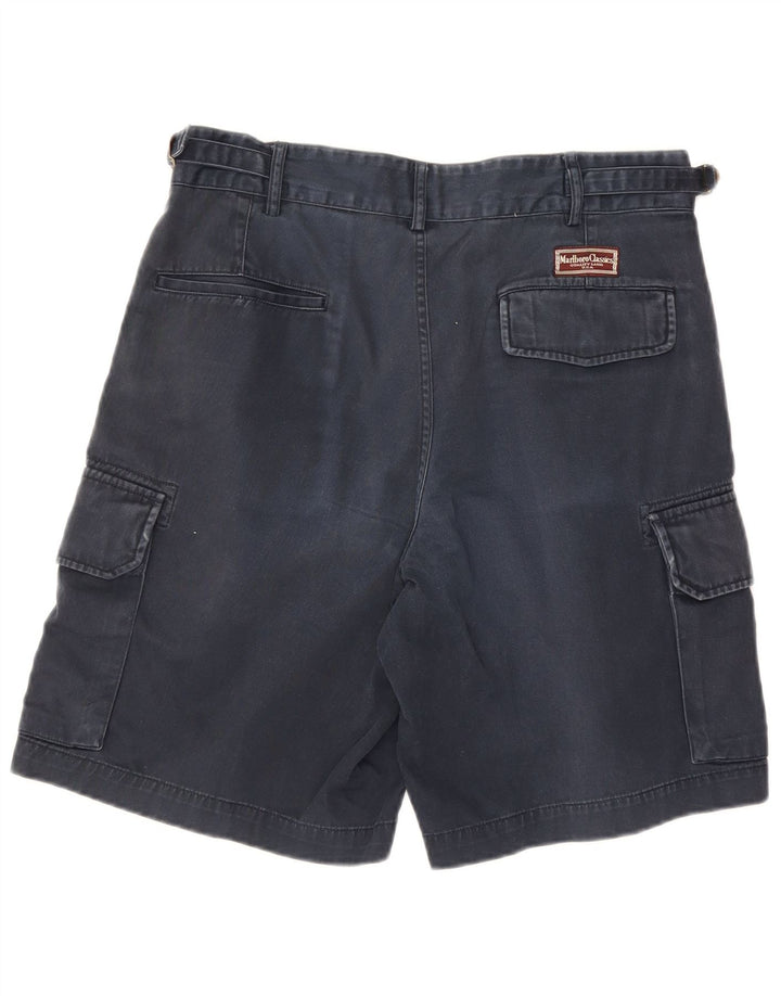 Marlboro Classics Pantalones cortos cargo para hombre EU 48 Medium W32 Azul marino Algodón