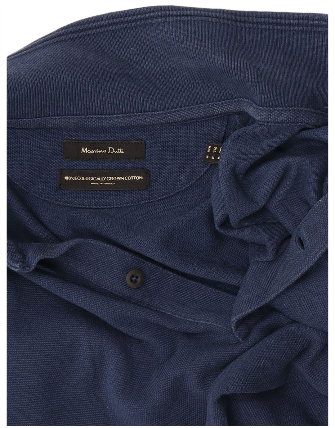 Polo Massimo Dutti Hombre Algodón Azul Marino Medio