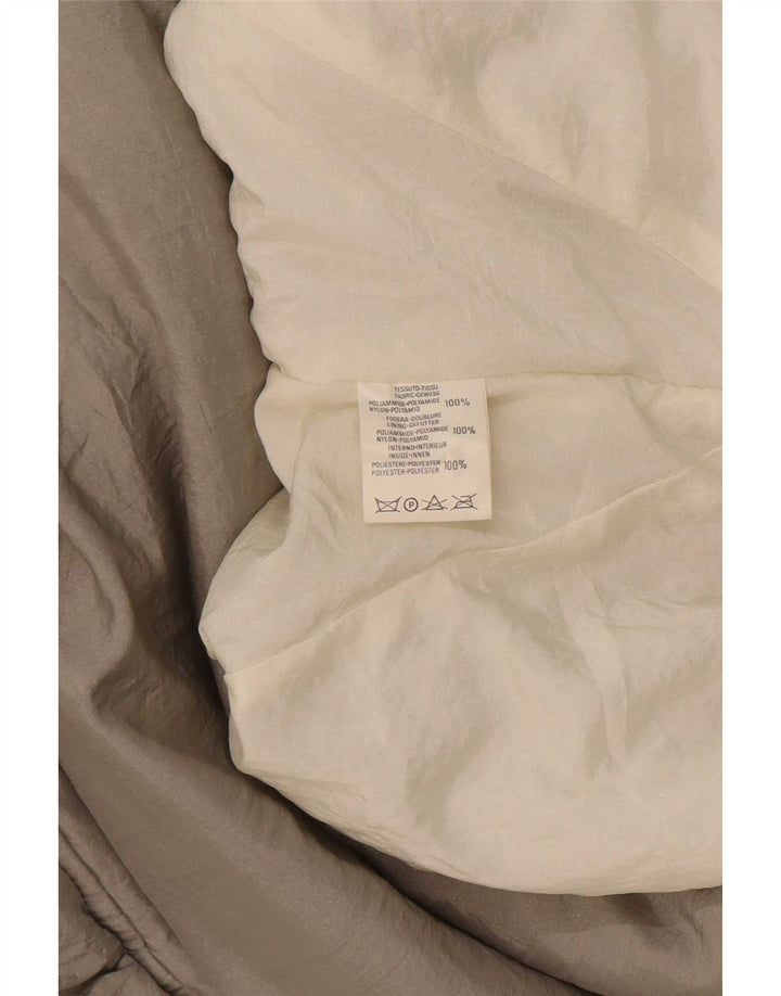 Vintage mujer abrigo acolchado de gran tamaño Reino Unido 16 poliamida gris grande