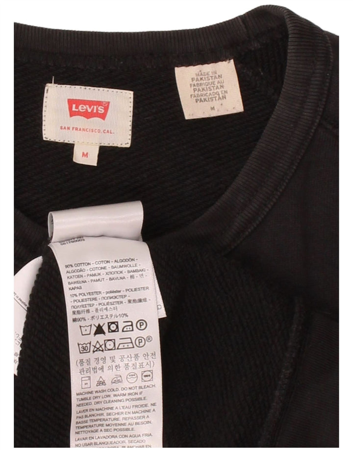 LEVI'S Mens Sweatshirt Jumper Medium Black Cotton