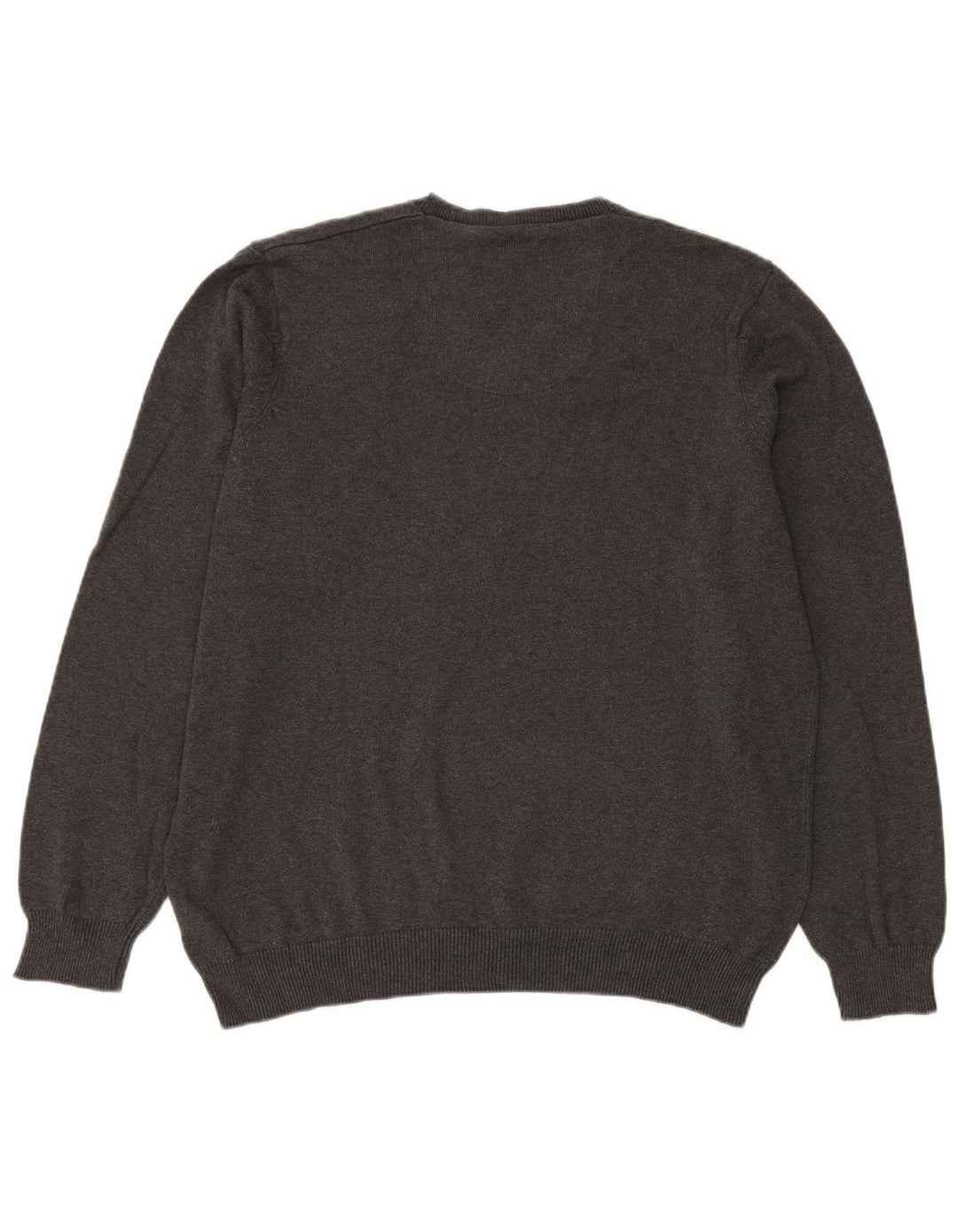 Marks & Spencer Jersey Regular Fit con Cuello en V para Hombre XL Algodón Gris
