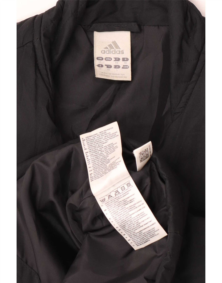 Adidas Chaleco acolchado para mujer UK 12 Mediano Negro Poliéster