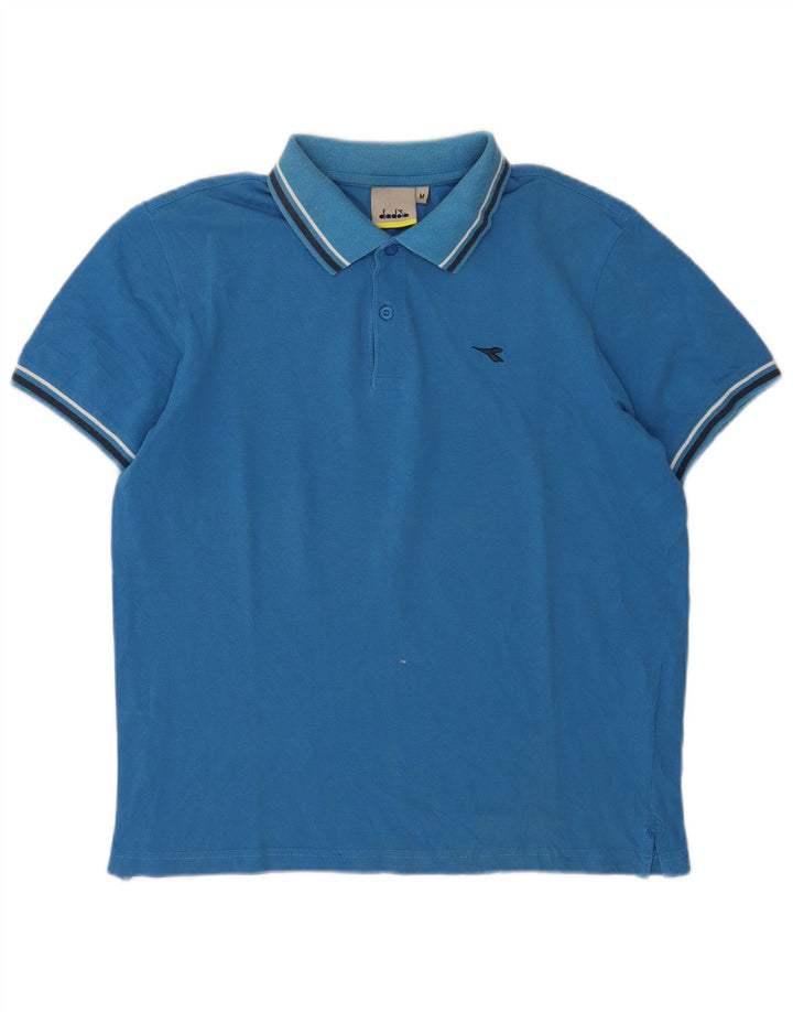 Polo Diadora Hombre Algodón Azul Medio
