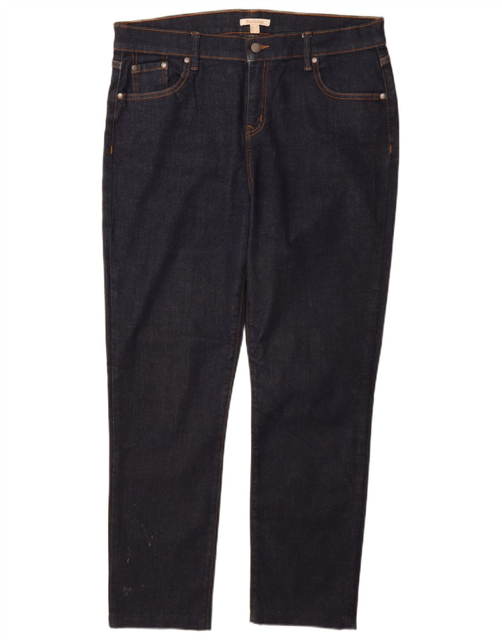 BARBOUR Vaqueros rectos para mujer UK 18 XL W34 L28 Azul marino Algodón