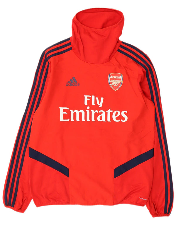 ADIDAS Boys Arsenal Jersey Chándal Top 13-14 Años Rojo Colorblock