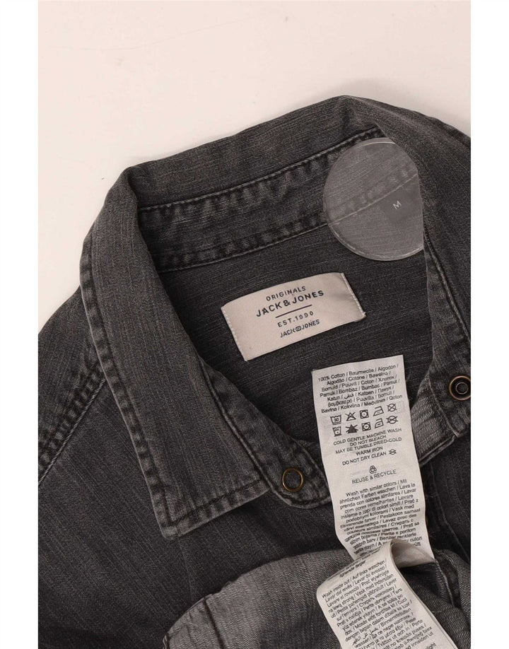 Jack & Jones Hombre Camisa Vaquera Algodón Gris Medio