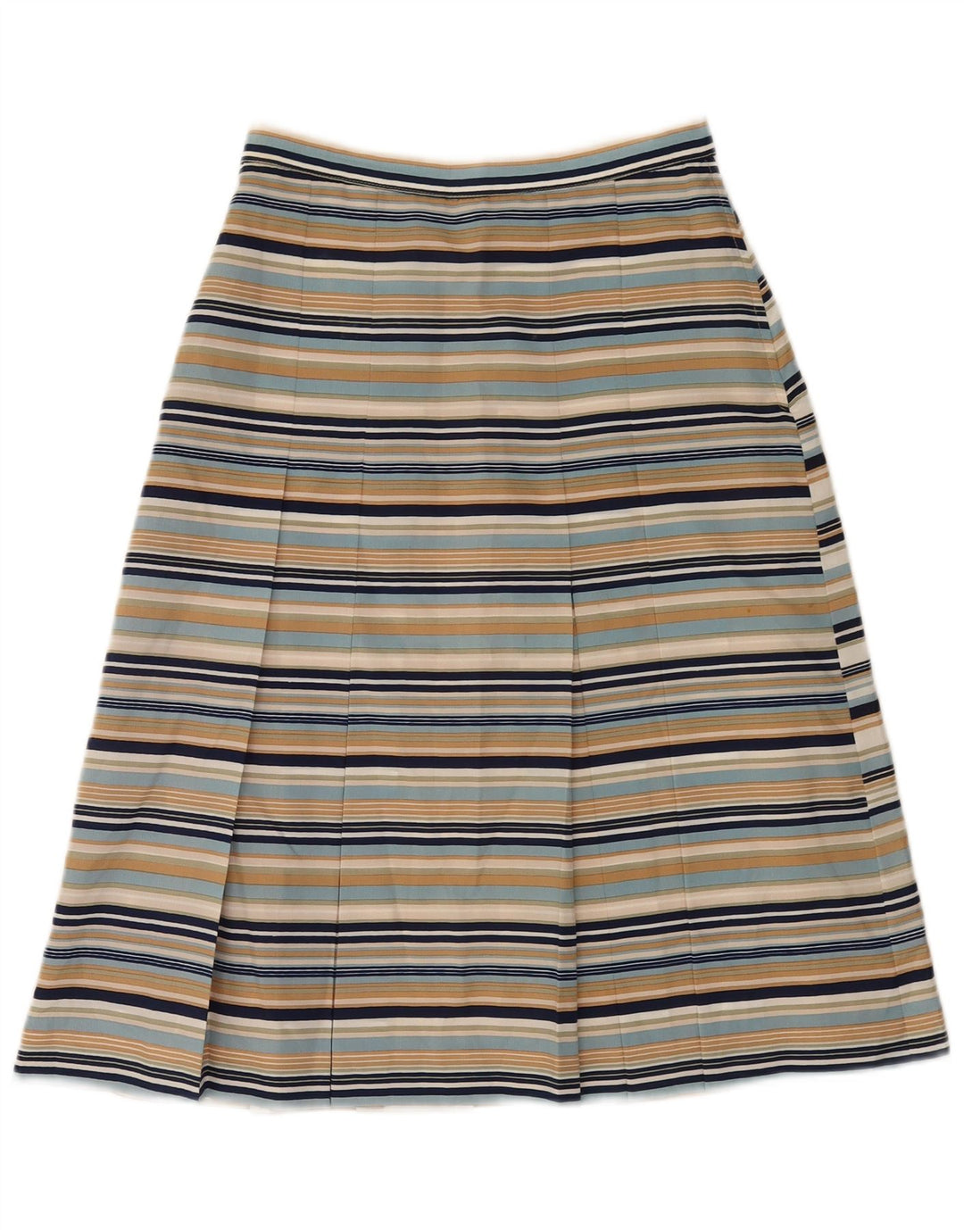 Falda plisada vintage para mujer IT 42 Mediana W26 Rayas multicolores