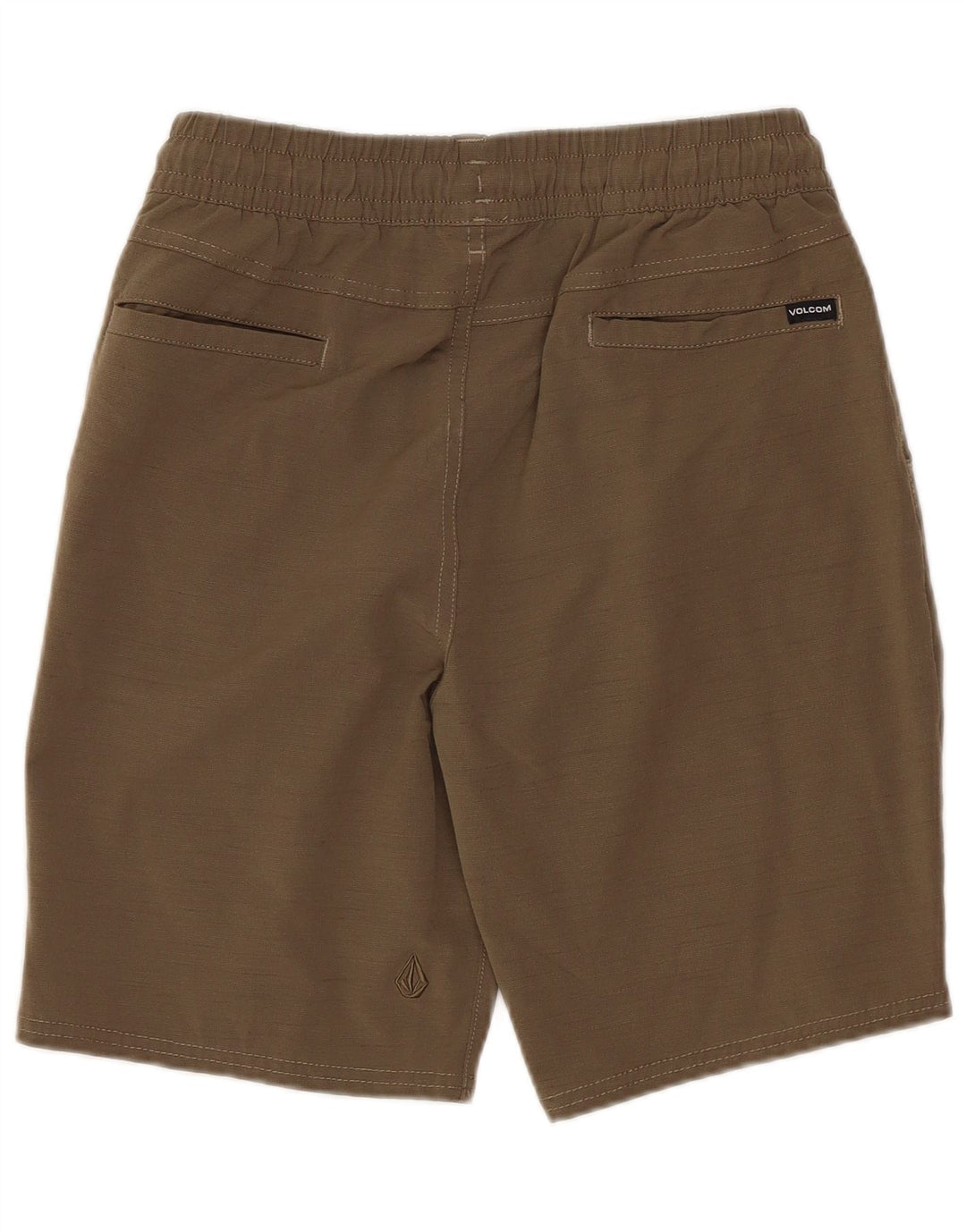 VOLCOM Pantalones cortos casuales para niños 11-12 años grande W26 caqui
