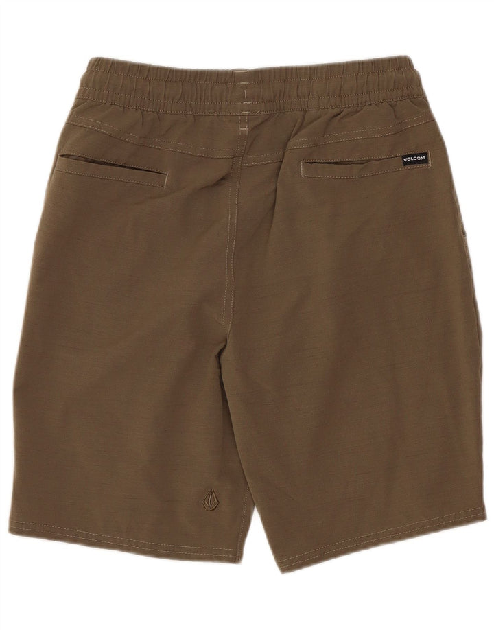 VOLCOM Pantalones cortos casuales para niños 11-12 años grande W26 caqui