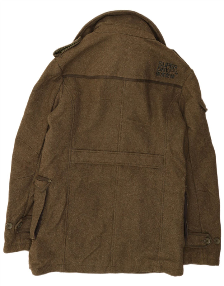 Superdry Abrigo cortavientos militar para hombre UK 42 XL Lana caqui
