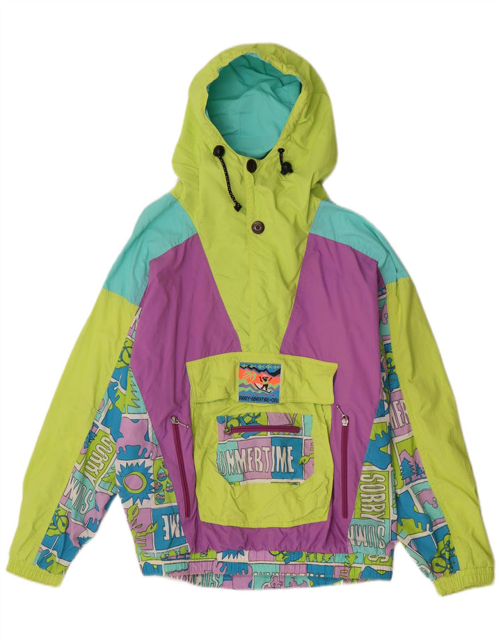 Sorry Chaqueta anorak gráfica para mujer IT 46 Grande multicolor retro