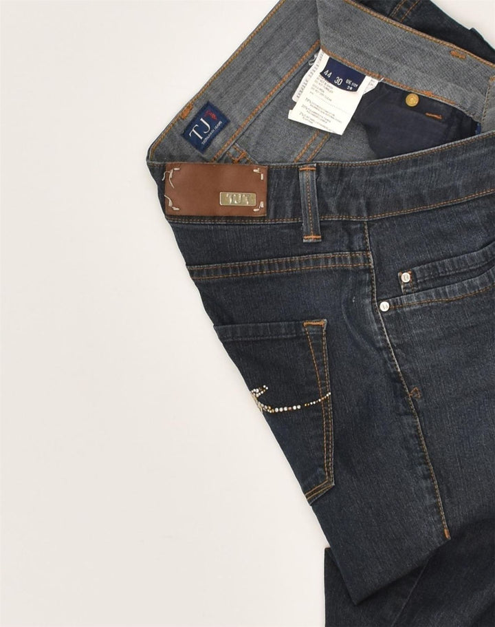 TRUSSARDI Womens Straight Jeans W28 L28  Navy Blue Cotton | Vintage Trussardi | Thrift | Second-Hand Trussardi | Used Clothing | Messina Hembry 