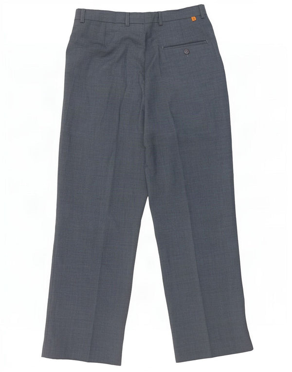Pantalones de traje con pinzas Farah para hombre W32 L29 Poliéster azul