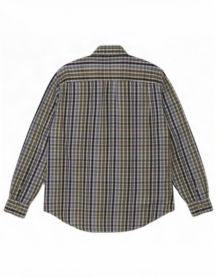 Burberry Mens Shirt Size 4 Large Green Check Cotton