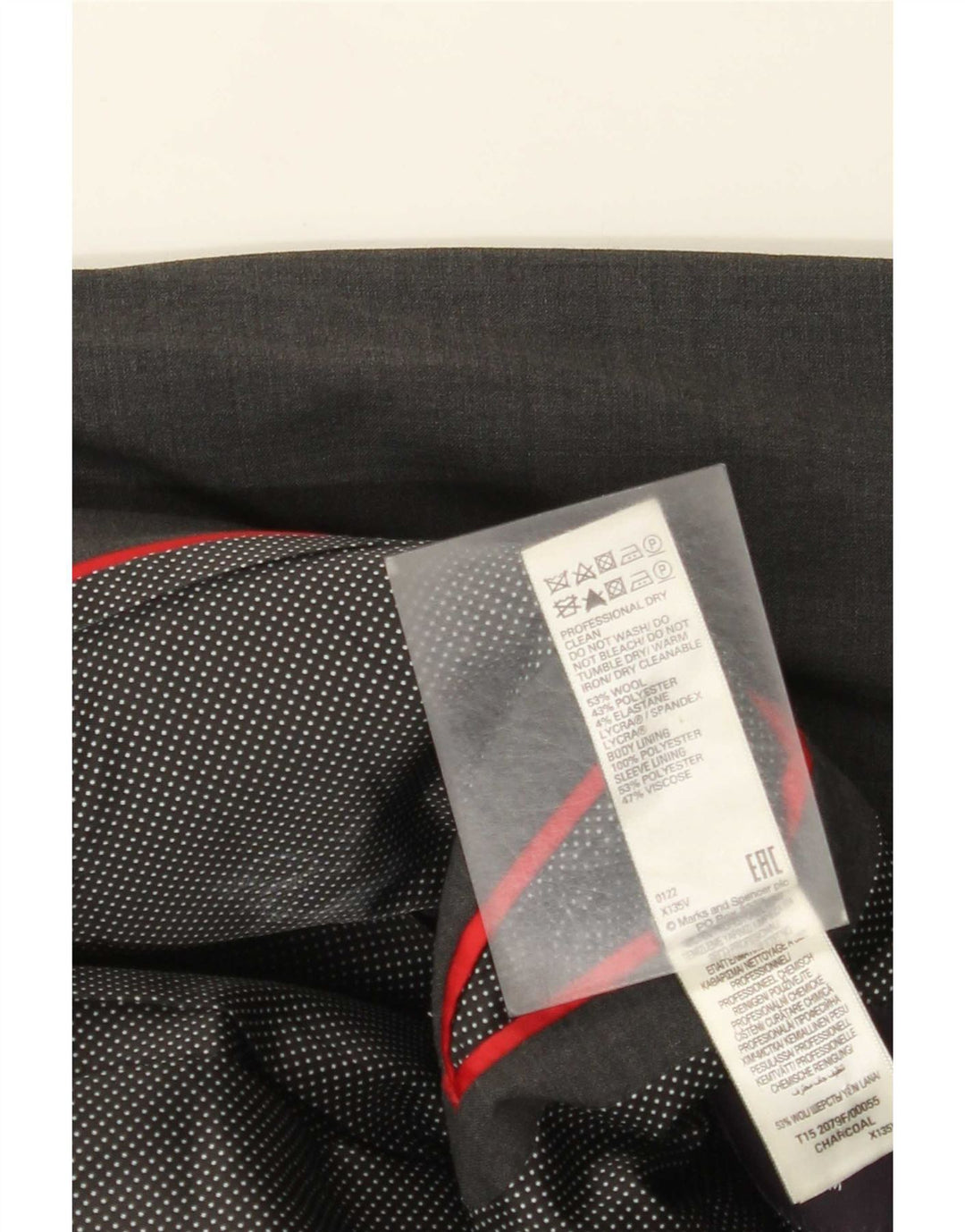 Marks & Spencer Chaqueta tipo blazer de 2 botones para hombre UK 40 Lana gris medio