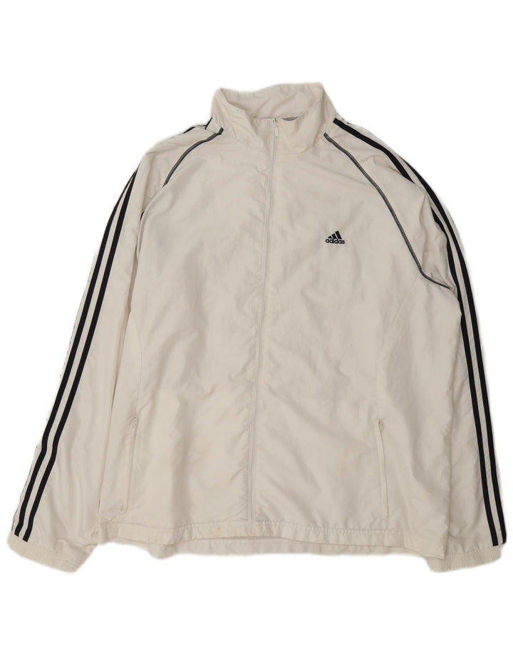 Adidas Hombre Chándal Top Chaqueta XL Blanco Poliéster