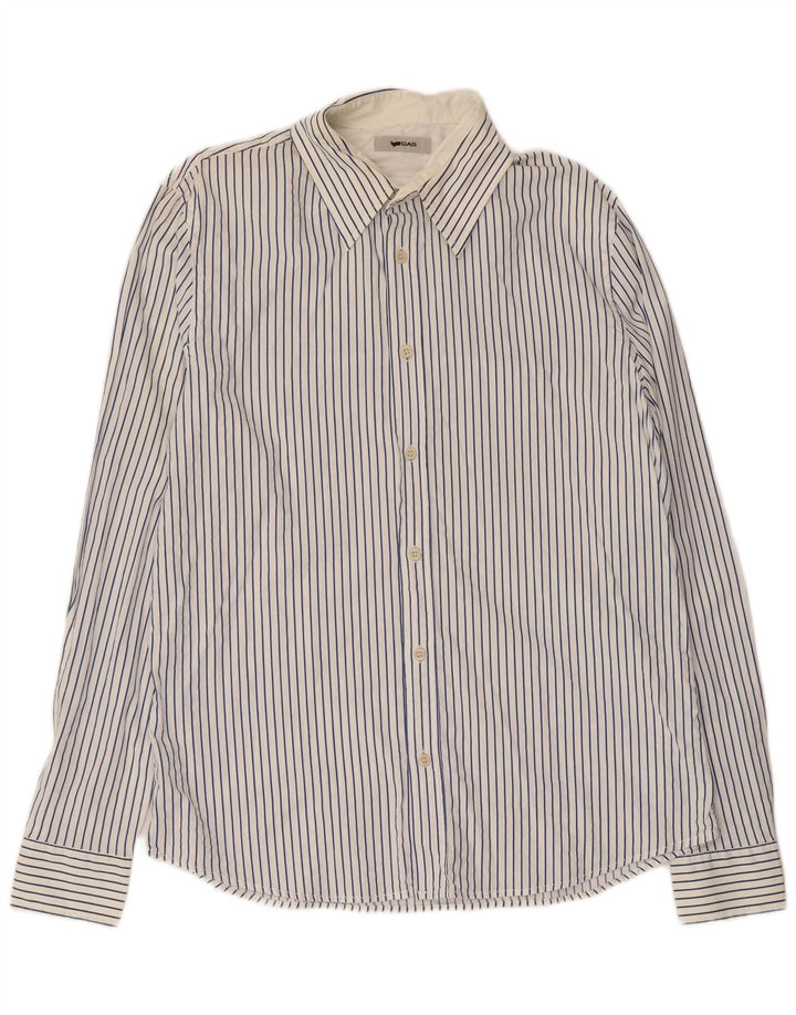 Camisa Gas Hombre 2XL Algodón Rayas Blancas