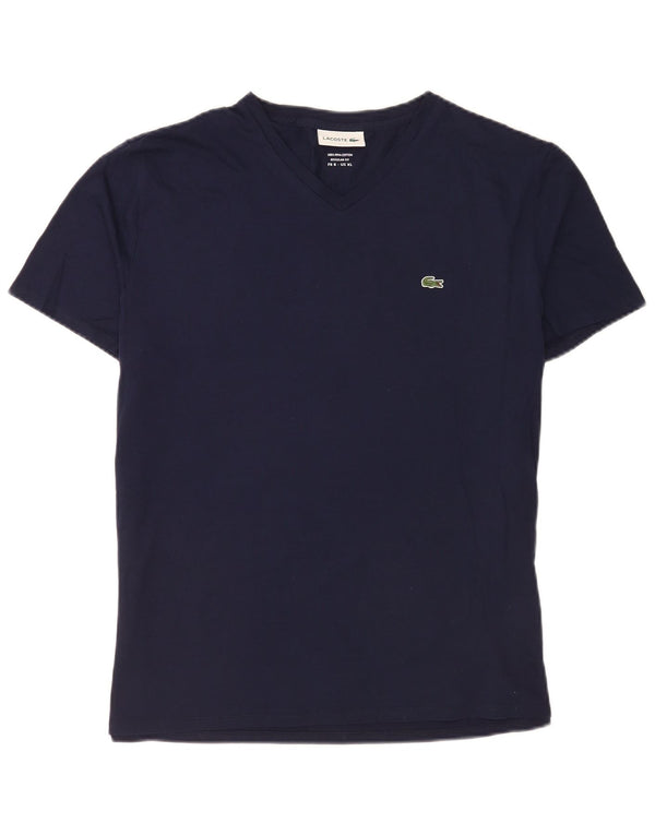 Lacoste Camiseta de corte regular para hombre Top Sze 6 XL Algodón azul marino