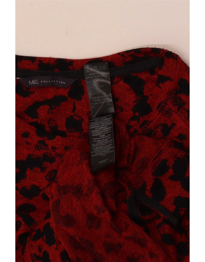 Marks & Spencer suéter con cuello barco para mujer, talla 40, talla M, color rojo