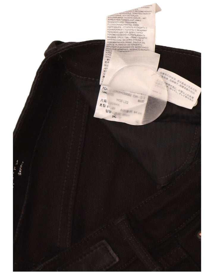 LEVI'S Jeans ajustados de tiro moderno con curva ligera para mujer W25 L30 Algodón negro