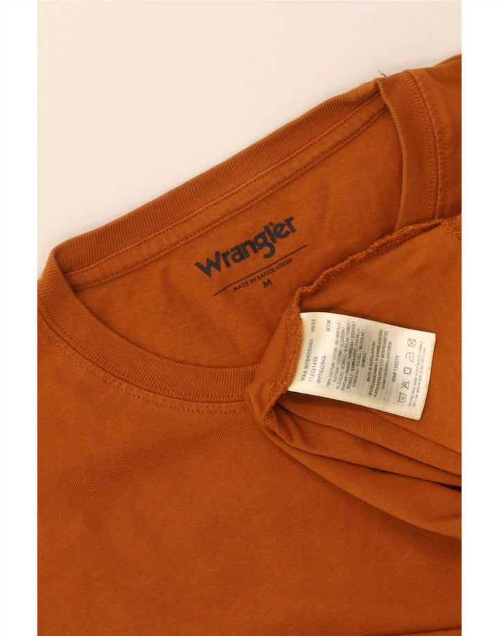 Wrangler Hombre Top Manga Larga Algodón Marrón Medio