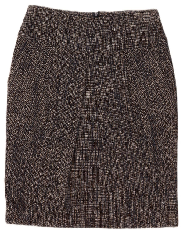 Hobbs Falda lápiz para mujer UK 8 Small W28 Viscosa moteada azul marino
